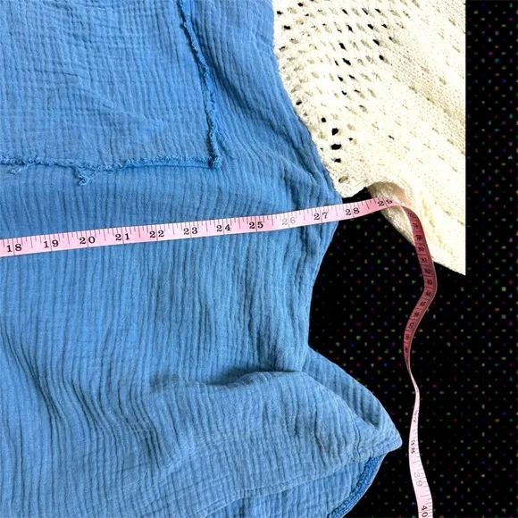 POL Blue Raw Edge Textured Shirt - Picture 6 of 12